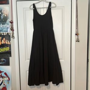 worn once, beautiful open back v waist free people dress/gown